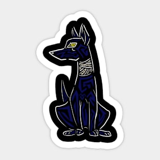 Tribal dog Sticker